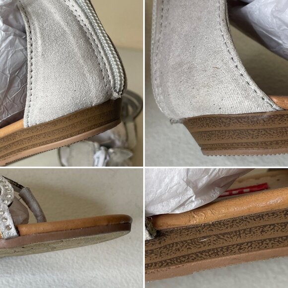 Unionbay Lindy Rhinestone Gray Sandals Size 8.5 - Picture 13 of 16